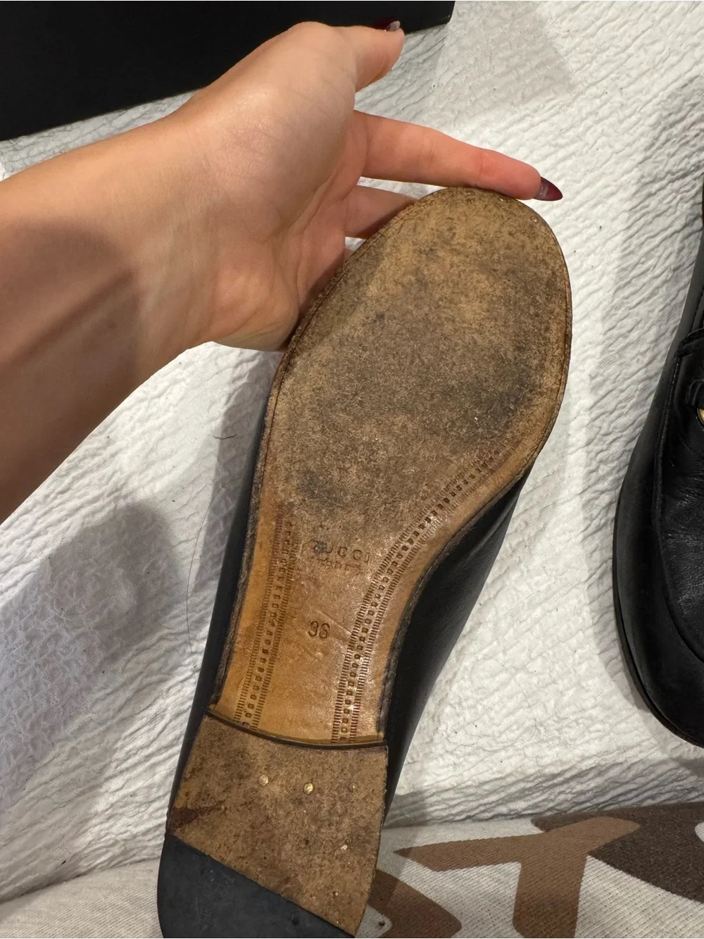 Gucci black leather